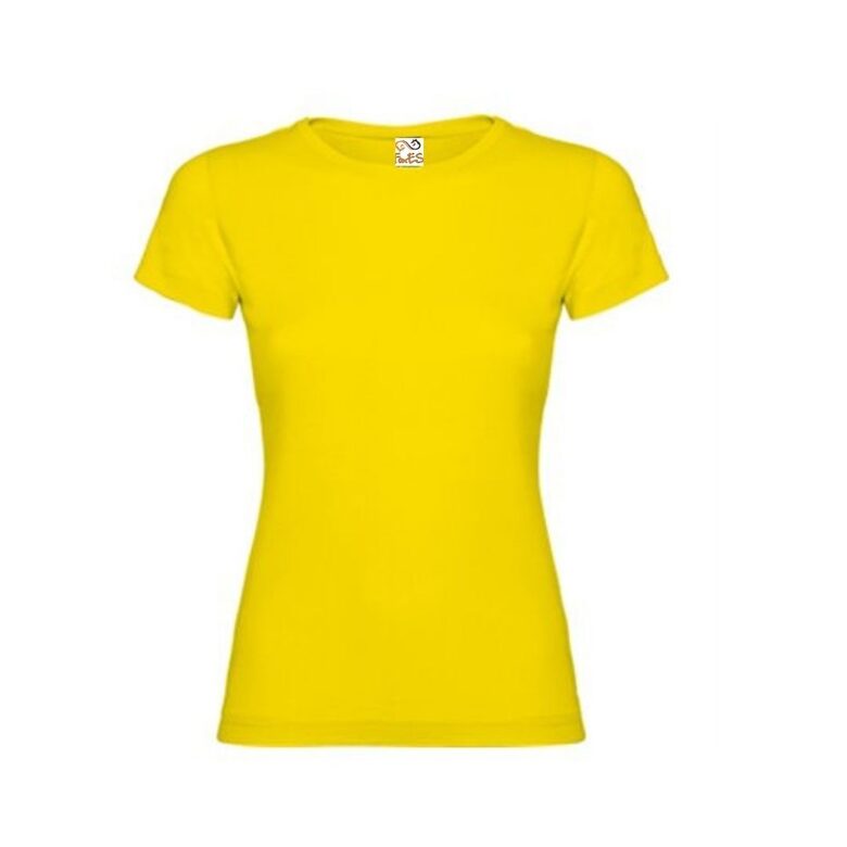 Dzeltens kokvilnas t-krekls, sieviešu